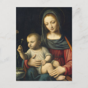 Carte Postale La Madone de l'œillet, Bernardino Luini