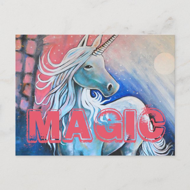 Carte Postale La magie de la licorne (Devant)