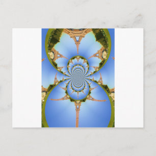 Carte Postale La magie de Paris : Design de tour Eiffel géométri