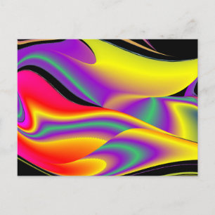 Carte Postale La magie des couleurs Abstrait Rainbowart 3D