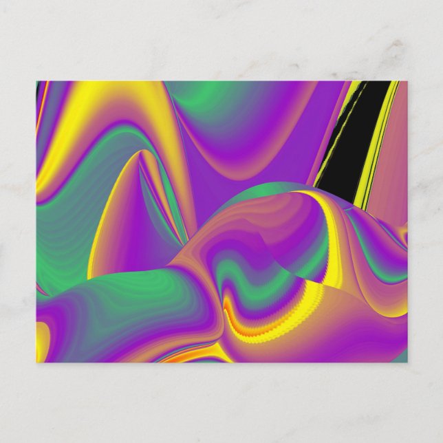 Carte Postale La magie des couleurs Abstraite Rainbowart 3D (Devant)