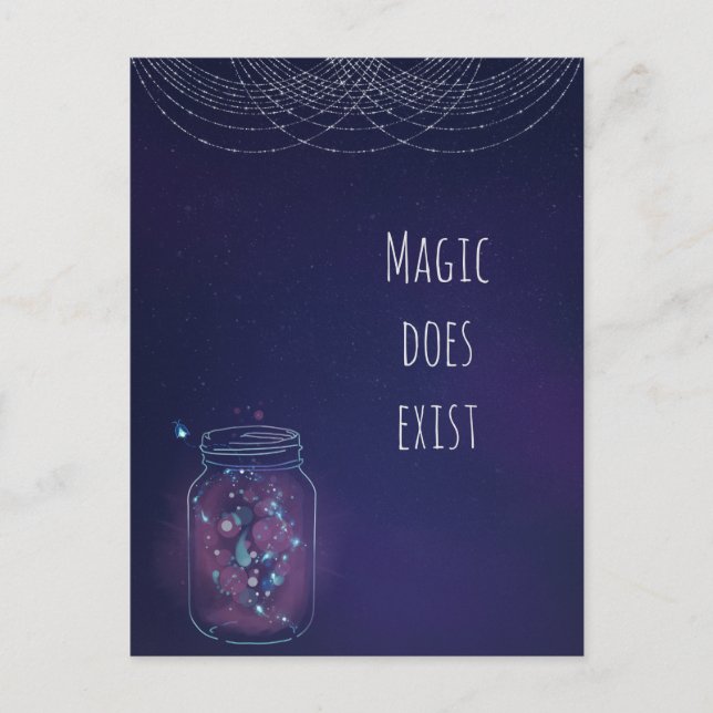 Carte Postale La magie existe FireFly Jar (Devant)