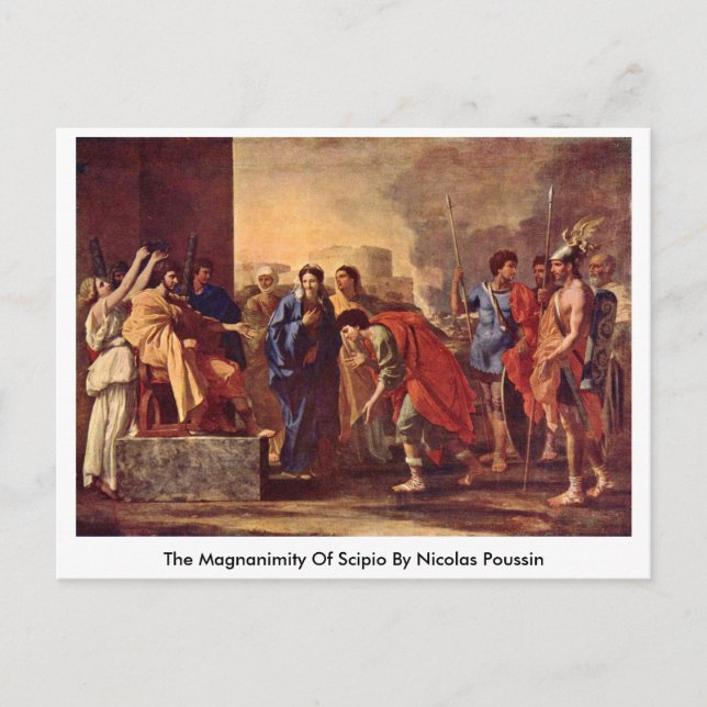 Carte Postale La Magnanimité De Scipio Par Nicolas Poussin (Devant)