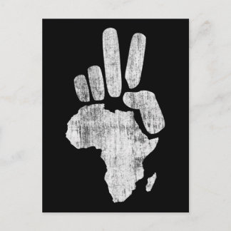 Carte Postale la main de la paix de l'afrique du darfour