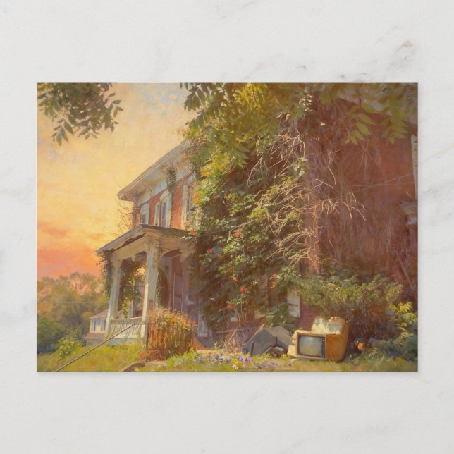 Carte Postale La maison abandonnée comprend des meubles (Devant)
