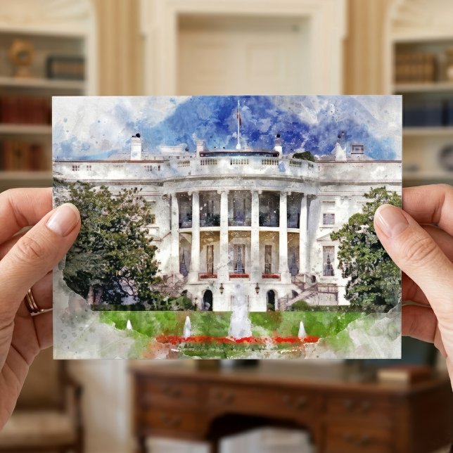 Carte Postale La Maison Blanche à Washington DC – Façade Sud (The White House in Washington DC – Southern Facade. Postcard )