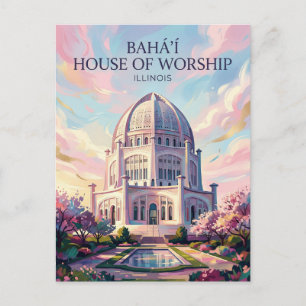 Carte Postale La Maison d'adoration bahá'íe des États-Unis