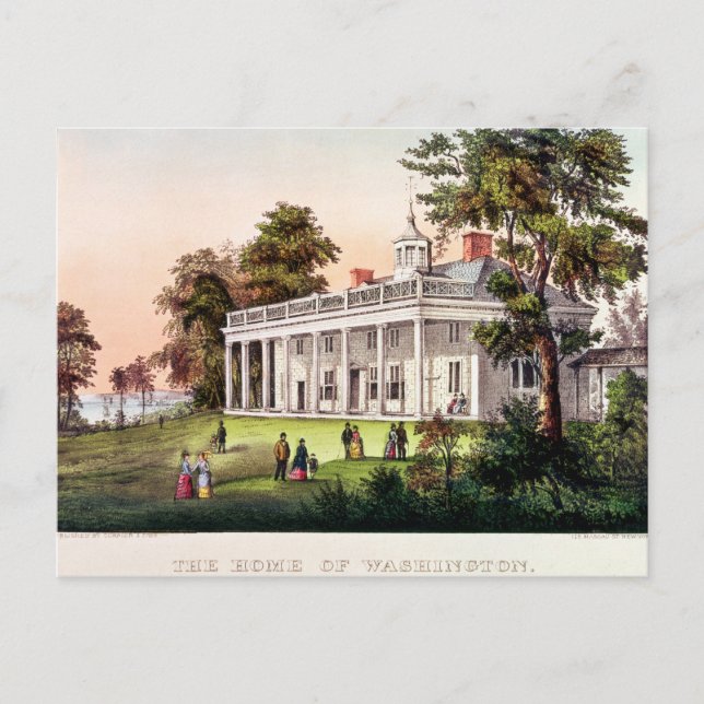 Carte Postale La maison de George Washington (Devant)