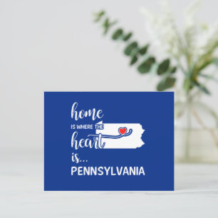 Carte Postale La maison de Pennsylvanie est où le coeur est