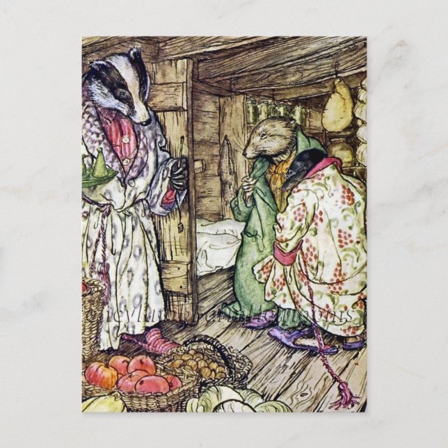Carte Postale « La maison du blaireau » par Arthur Rackham (Devant)