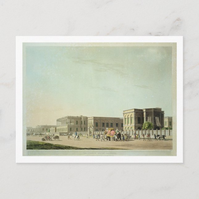 Carte Postale La Maison du Conseil, Calcutta, assiette 29 de 'Or (Devant)