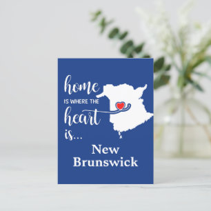 Carte Postale La maison du Nouveau-Brunswick est là où le coeur