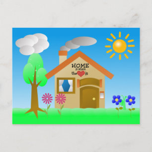 Carte Postale La maison est là où le coeur est