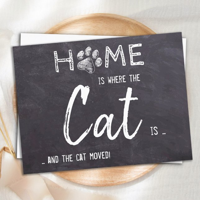 Carte Postale La maison est où le chat est que nous avons déplac (Créateur téléchargé)