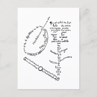 Carte Postale La Mandoline, l’oeillet et le bambou, Apollinaire