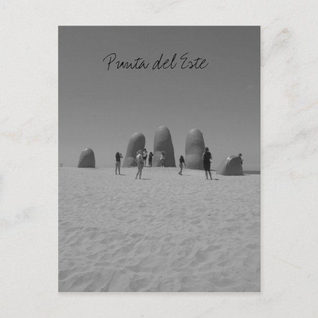 Carte Postale la mano punta noir et blanc (Devant)