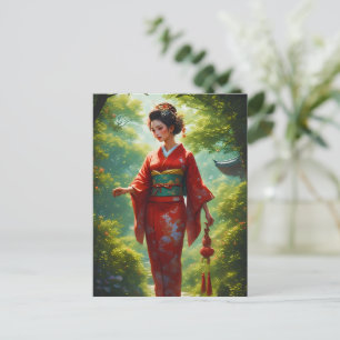 Carte Postale La marche du Kimono