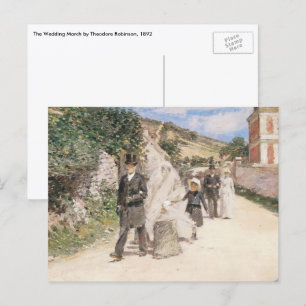 Carte Postale La Marche Nuptiale par Robinson, Jeunes Mariés de