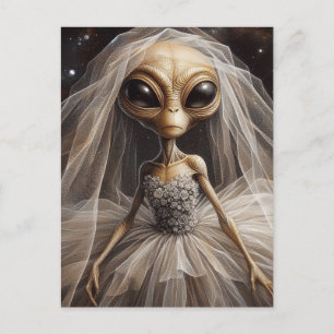 Carte Postale La mariée Alien