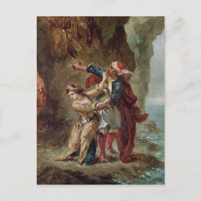 Carte Postale La mariée d'Abydos, 1843 (Devant)