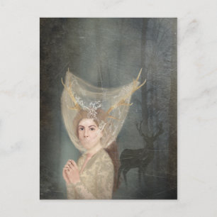 Carte Postale La Mariée, romance gothique, imaginaire