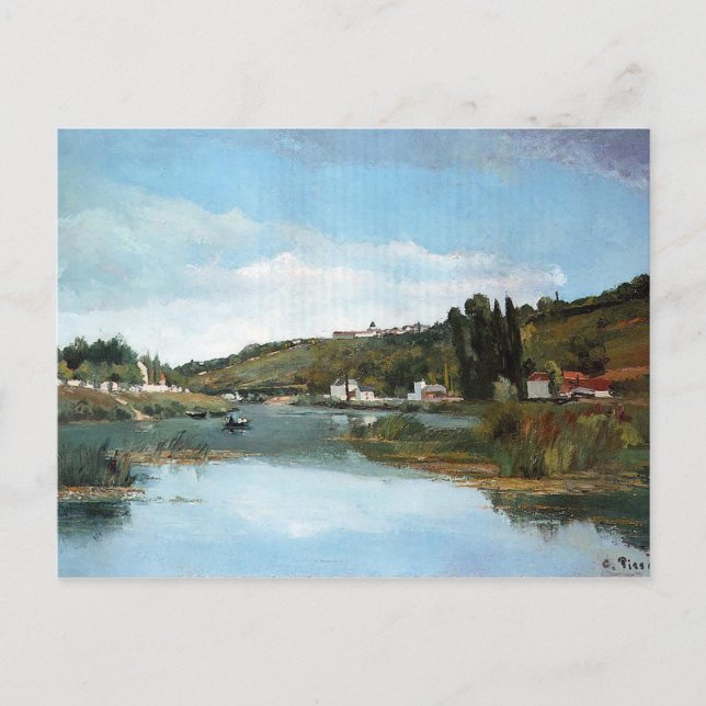 Carte Postale La Marne à Chennevières par Camille Pissarro (Devant)