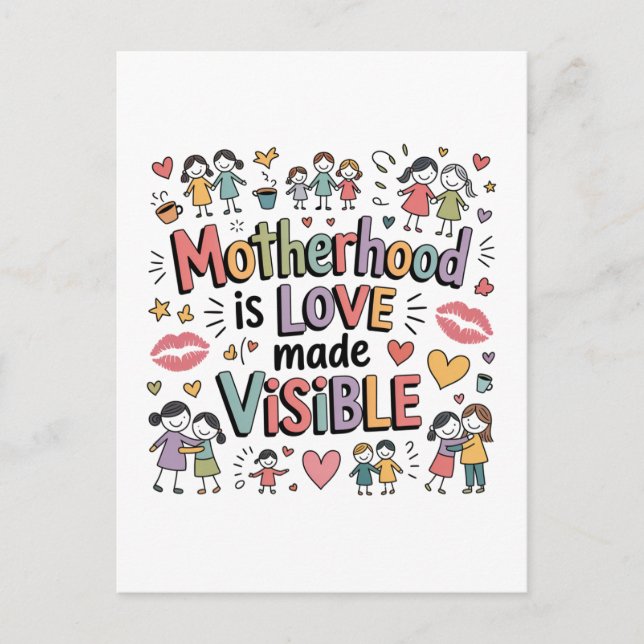 Carte Postale La maternité est l'amour rendu visible (Devant)