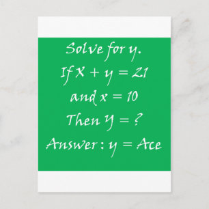 Carte Postale La mathématiques du joueur