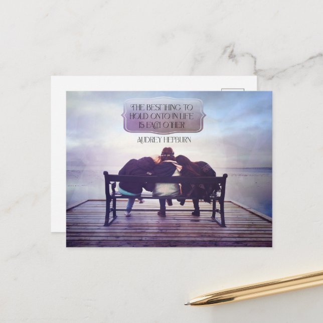 Carte Postale La Meilleure Chose À Garder Dans La Vie (Devant/Arrière en situation)