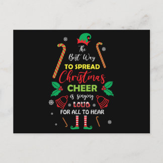 Carte Postale La meilleure façon de diffuser la fête de Noël cha