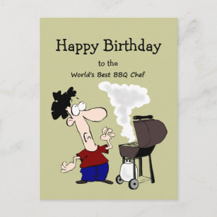 Cartes Postales Anniversaire Chef Originales Zazzle Fr