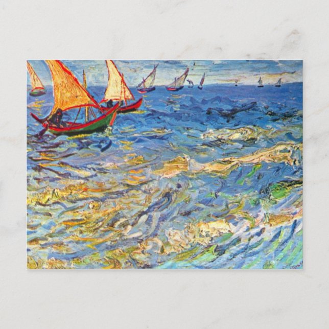 Carte Postale La mer à Saintes-Maries par Vincent van Gogh (Devant)