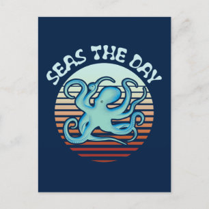 Carte Postale La Mer Le Jour   Vibes d'été Octopus