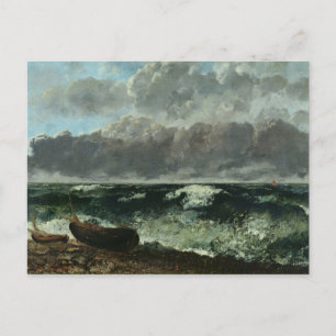Carte Postale La Mer Stormy ou, La Vague, 1870