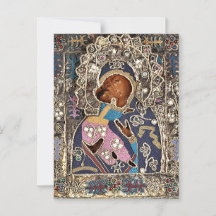 Carte Postale La Mère de Dieu Vladimirskaya Icon orthodoxe