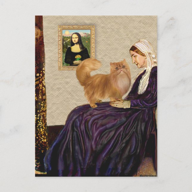 Carte Postale La mère de Whistler - Chat Persan rouge (Devant)
