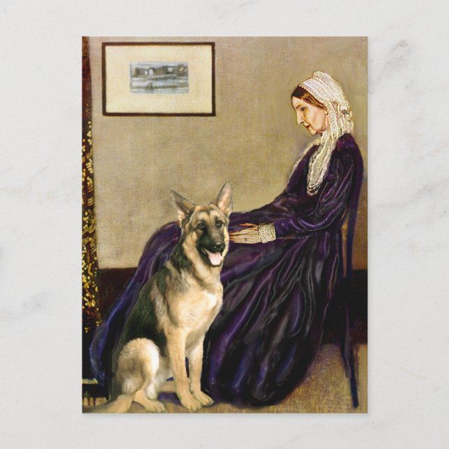 Carte Postale La Mère du Siffleur - Berger Allemand 2 (Devant)