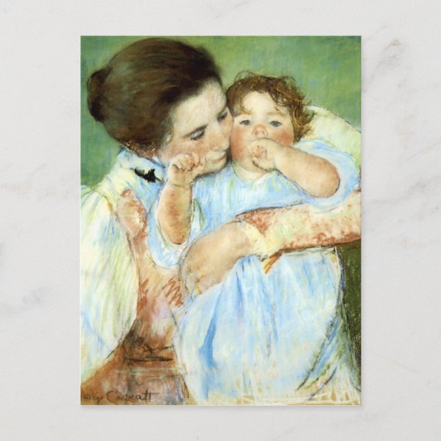 Carte Postale La mère et l'enfant de Cassatt (Devant)