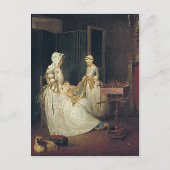 Carte Postale La mère laborieuse, c.1740 (Devant)