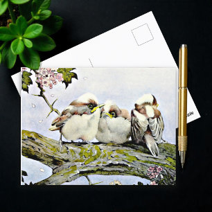 Carte Postale La mésange à longue queue, Edward Julius Detmold
