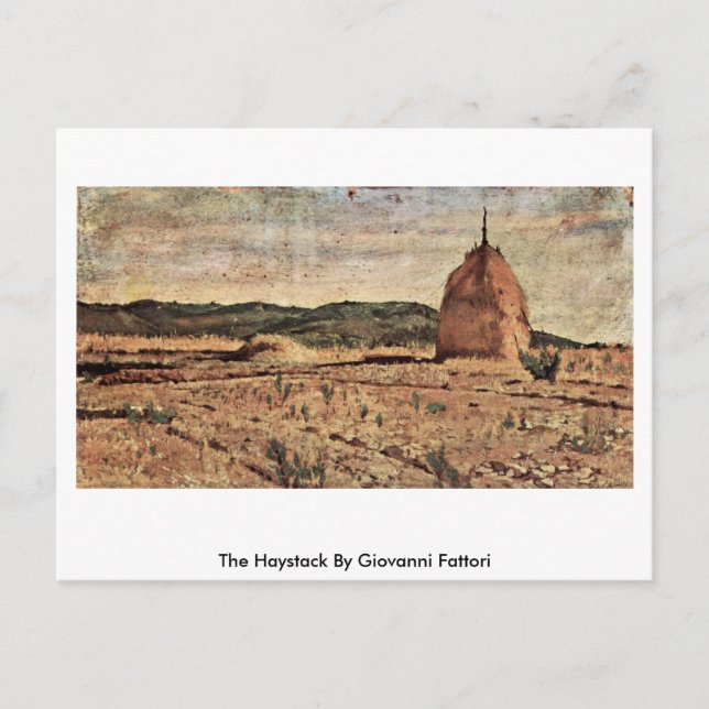 Carte Postale La Meule de Foin par Giovanni Fattori (Devant)