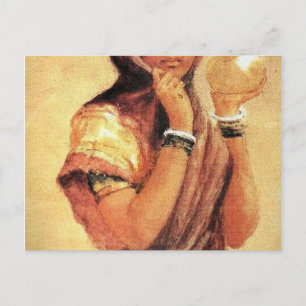 Carte Postale La Milkmaid 1904 Par Raja Ravi Varma