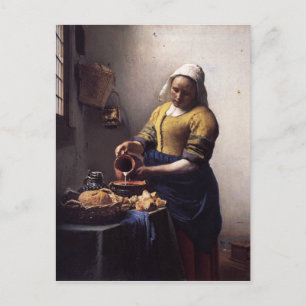 Carte Postale La Milkmaid de Johannes Vermeer