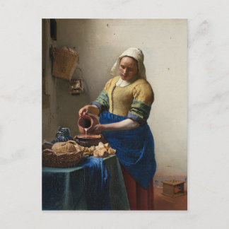 Carte Postale La Milkmaid de Johannes Vermeer