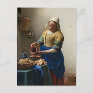 Carte Postale La Milkmaid de Johannes Vermeer