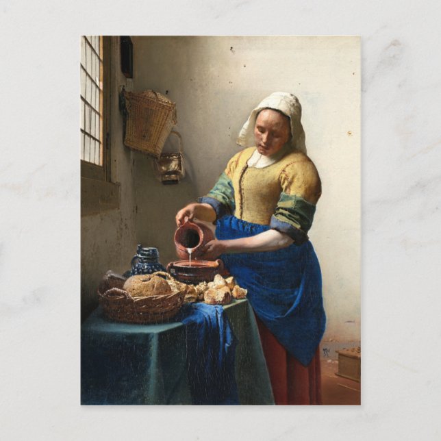 Carte Postale La Milkmaid, Jan Vermeer (Devant)