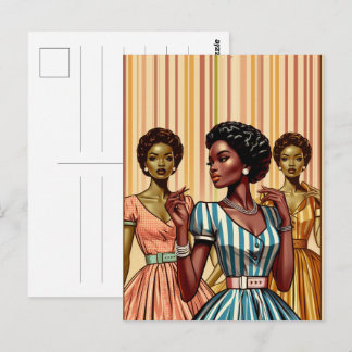 Carte Postale La mode des femmes noires des années cinquante, ca
