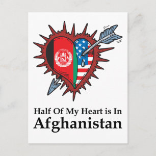 Carte Postale La Moitié De Mon Coeur Est En Afghanistan