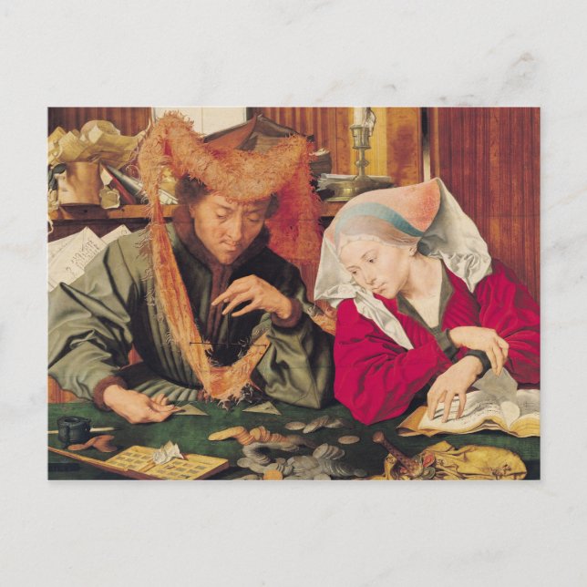 Carte Postale La monnaie et sa femme, 1539 (Devant)