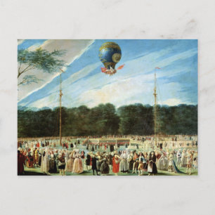 Carte Postale La montée du ballon de Montgolfier à